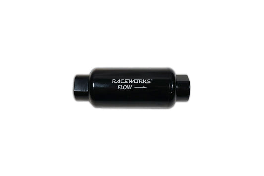 Raceworks 10 Micron Billet Fuel Filter w/ Stainless Element – AN-10